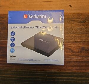 Verbatim External Slimline CD/DVD Writer - Black